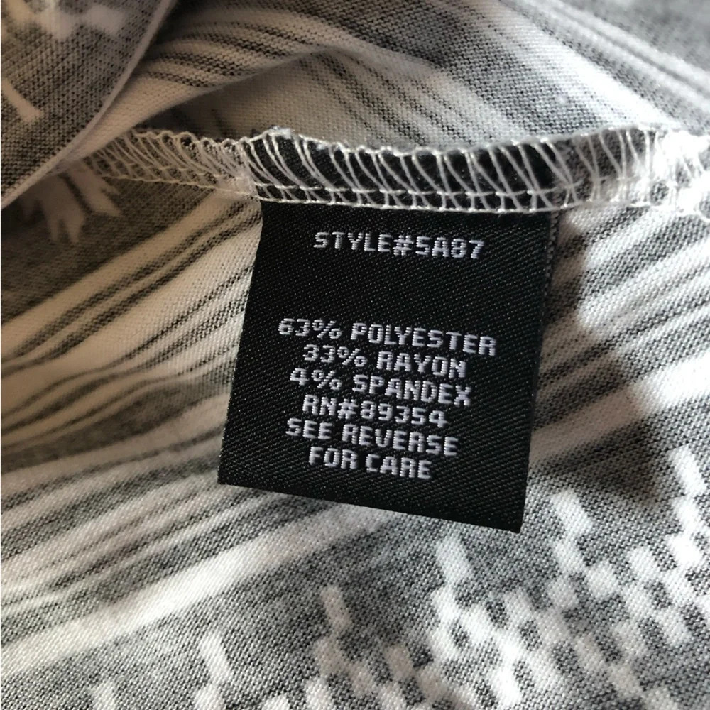 Ultra Flirt Black and White Patterned Summer Dress - Picture 3 of 4